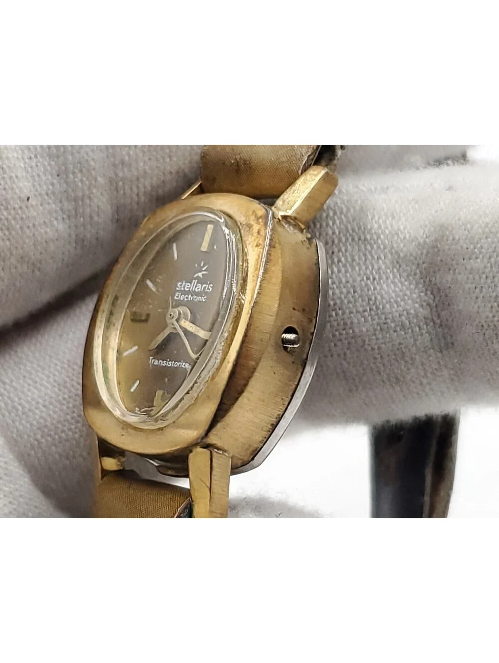 Vintage Stellaris Electronic Transistorized Womens Watch For Parts Or Repair